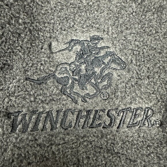 Winchester Womens Fleece Vest Embroidered Logo By Baru Sports Dark Gray Size S - Picture 4 of 8